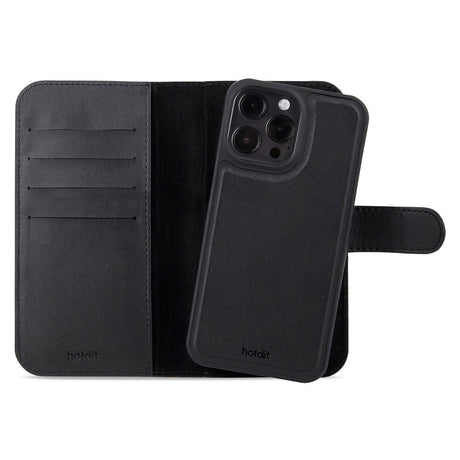 Holdit iPhone 15 Pro Wallet Case Magnet Plus - Flip Deksel - Black