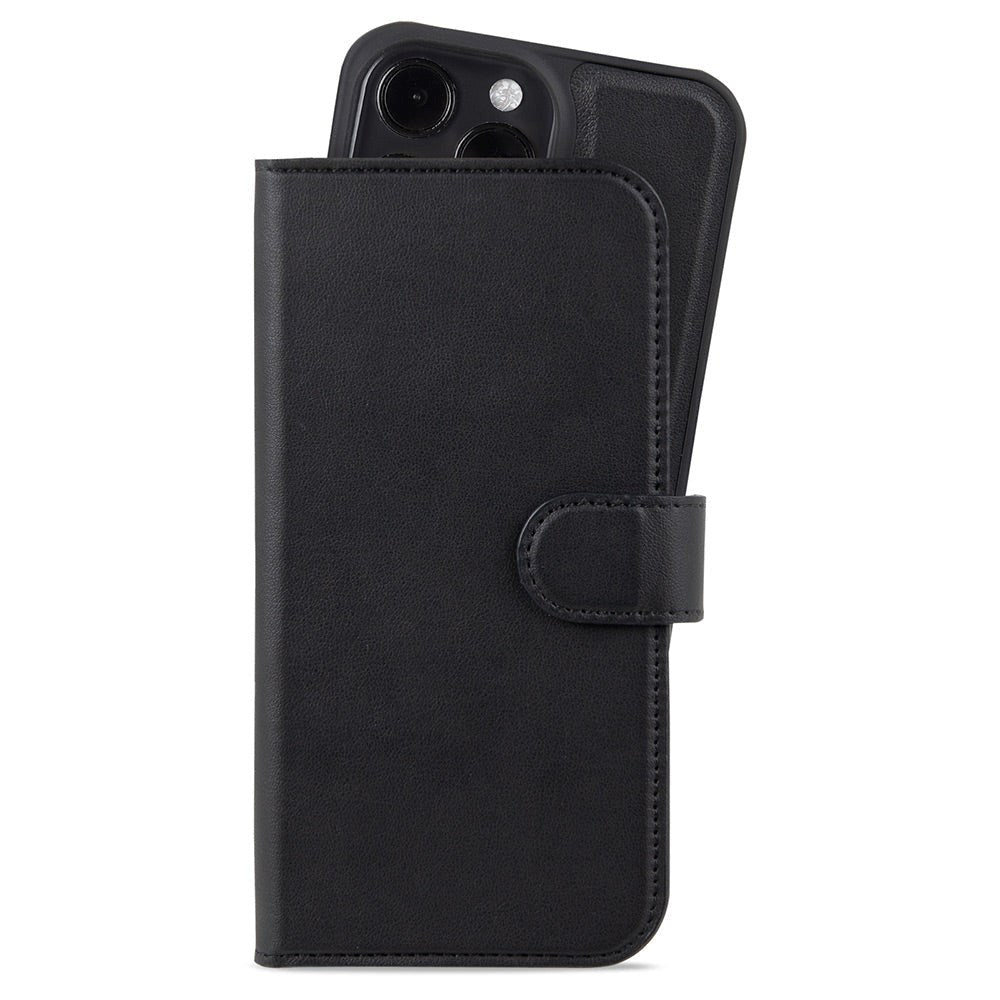 Holdit iPhone 15 Pro Wallet Case Magnet Plus - Flip Deksel - Black