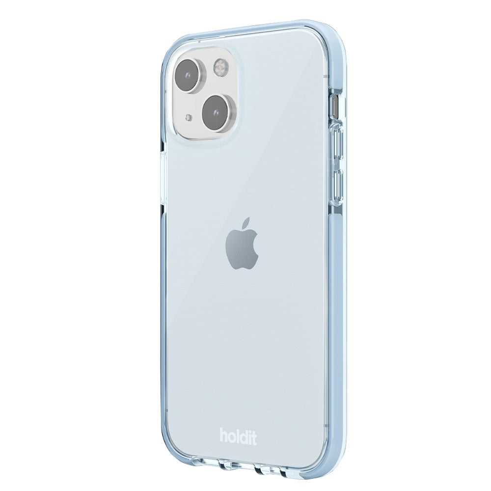 Holdit iPhone 14 / 13 Seethru Deksel - Mineral Blue