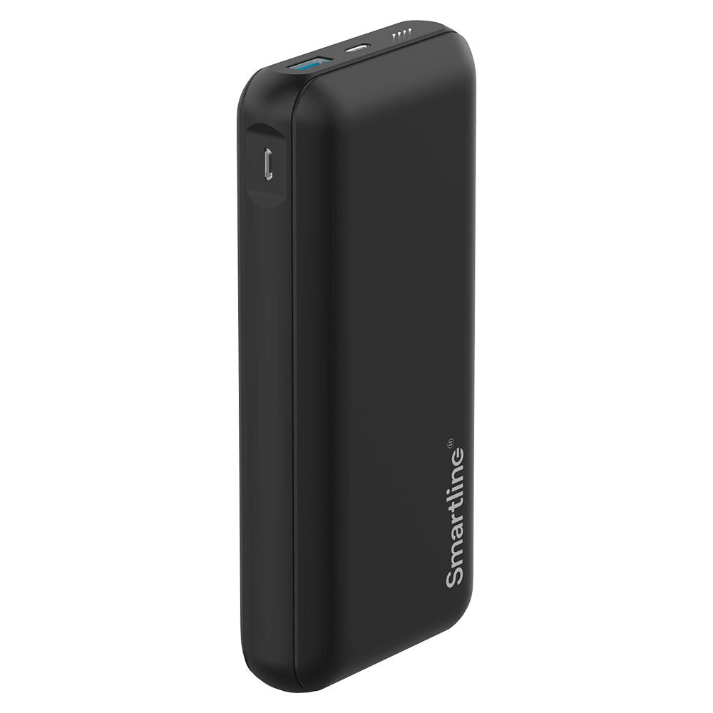 Smartline 22,5 W Powerbank - 1 x USB-A (QC) og 1 x USB-C (PD) - 20000 mAh - Svart