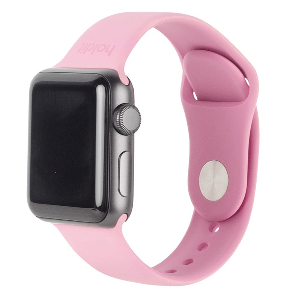 Apple Watch (42/44/SE/45/46/49mm) Holdit Silikon Klokkearmbånd - Pink