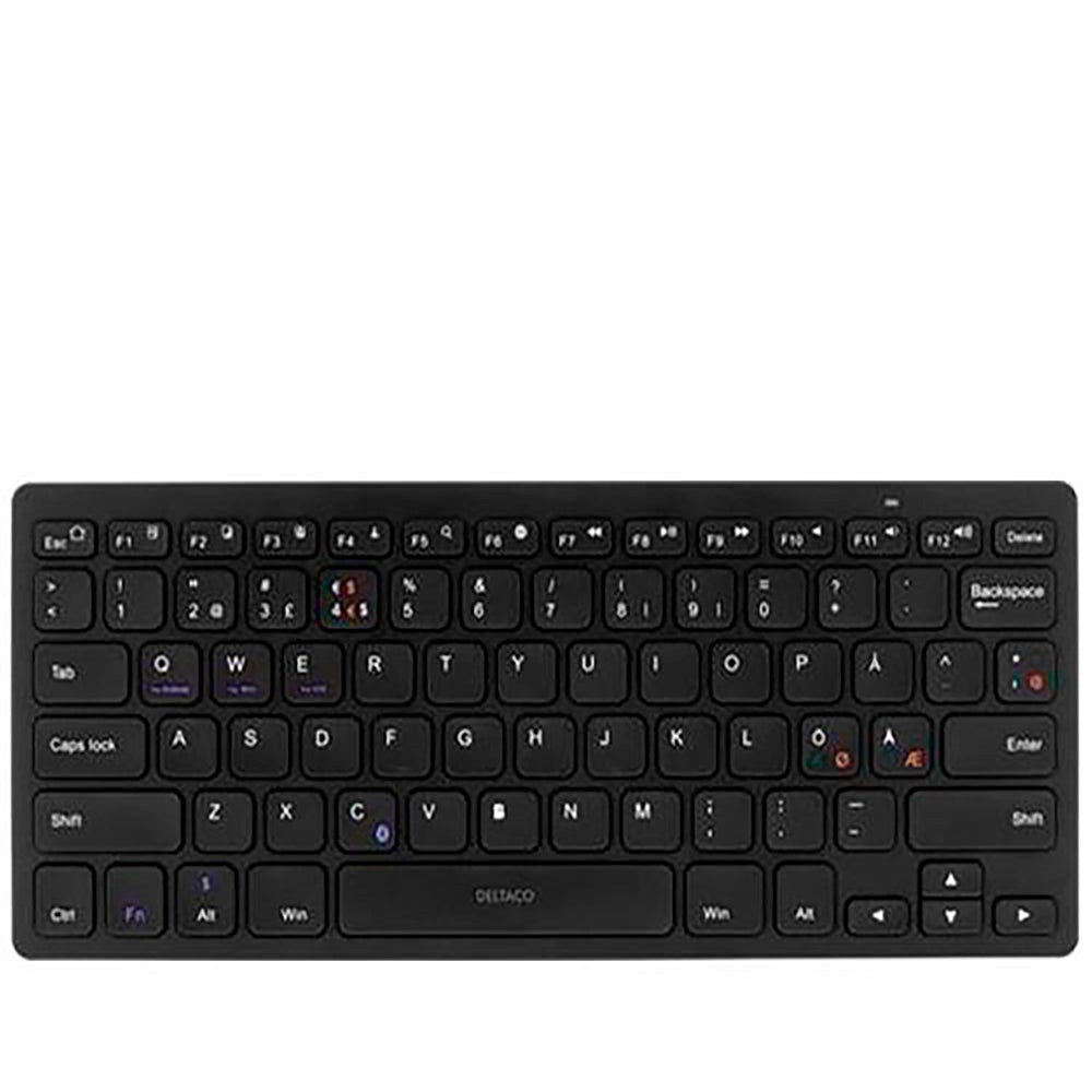 Universal Deltaco Bluetooth Keyboard TB-631 med Nordisk Tastatur Svart