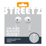 Streetz Wireless Bluetooth In-Ear Headset - Hvit