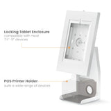 Nettbrettholder for Bord med holder for POS-skriver Deltaco - Hvit
