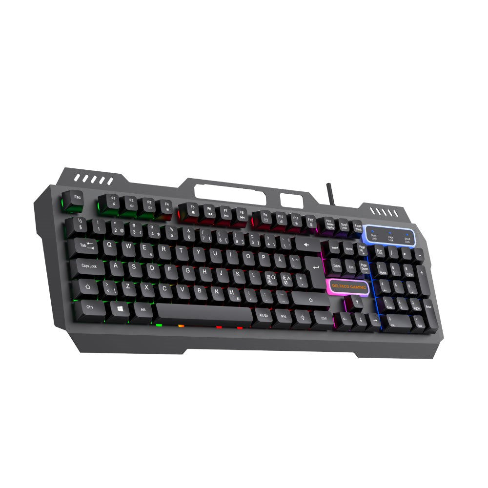 Deltaco DK130 Spilltastatur med RGB-Belysning – Nordisk Layout – Svart
