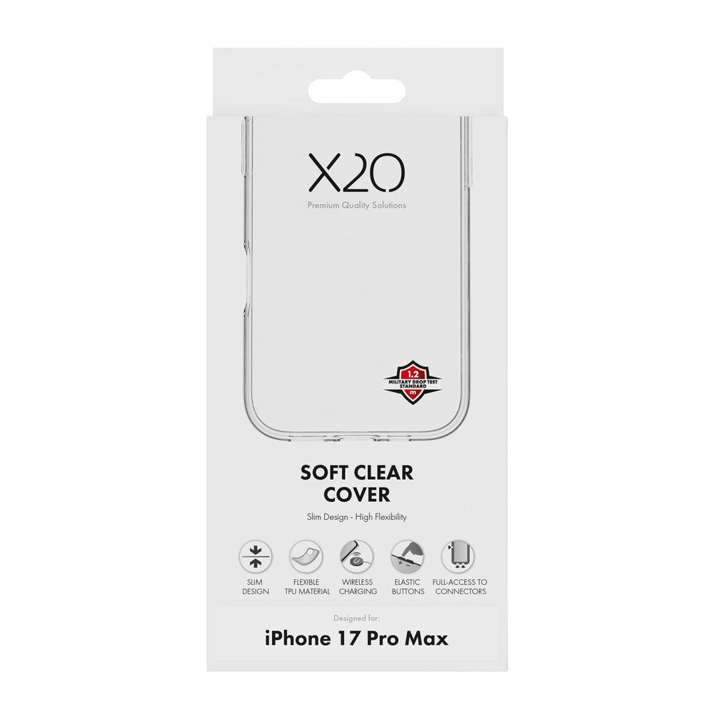 X2O iPhone 17 Pro Max Super Slim Deksel - Gjennomsiktig