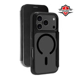 X2O iPhone 17 Pro Mag Wallet Flip Deksel med Kortholder - Svart