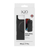 X2O iPhone 17 Pro Mag Metal Deksel - MagSafe Kompatibel - Svart