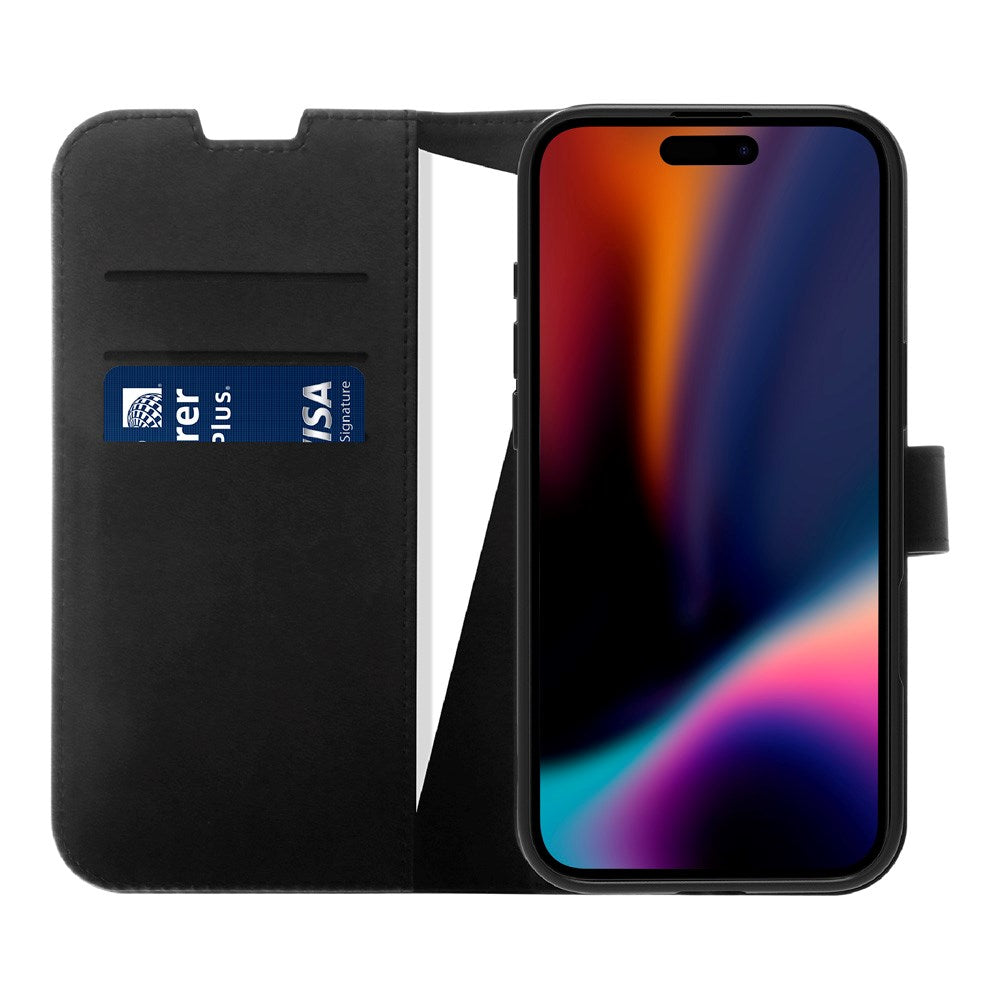 X2O iPhone Air Classic Wallet Flip Deksel - Kortholder & Stativfunksjon - Svart