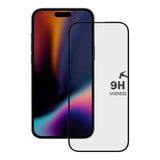 X2O iPhone 17 9H Skjermbeskytter i Herdet Glass - inkl. Monteringsramme - Gjennomsiktig / Svart Kant