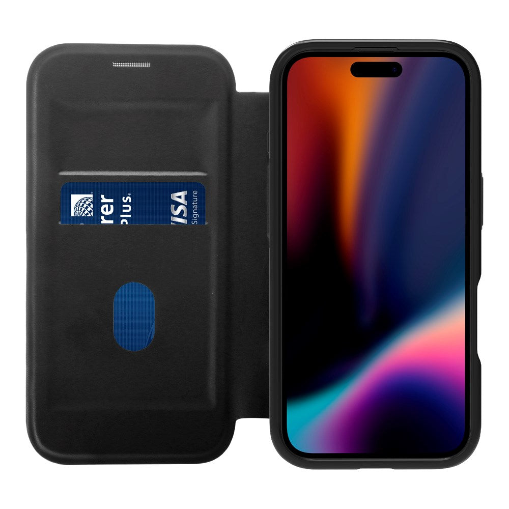 X2O iPhone 17 Mag Wallet Flip Deksel med Kortholder - Svart