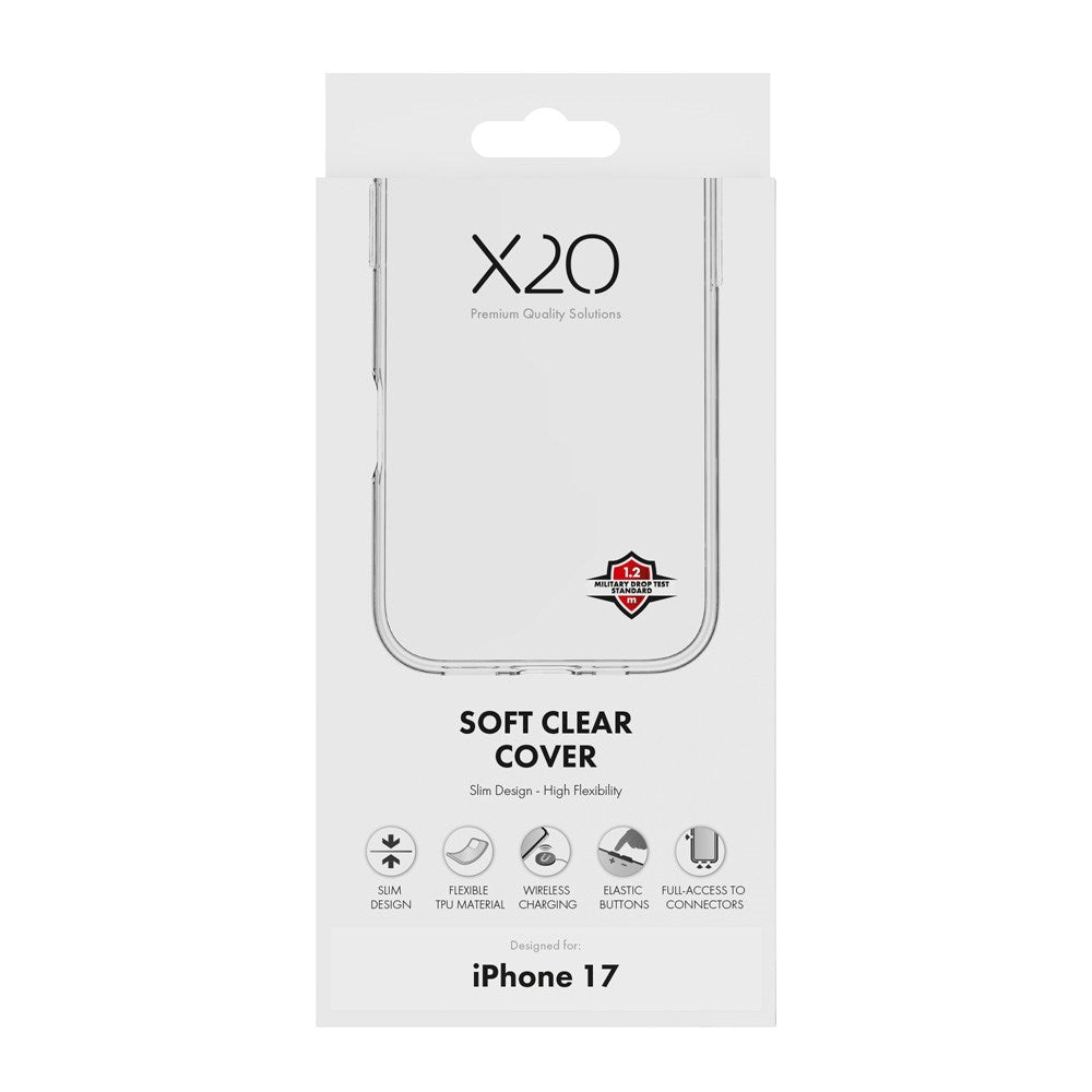 X2O iPhone 17 Super Slim Deksel - Gjennomsiktig