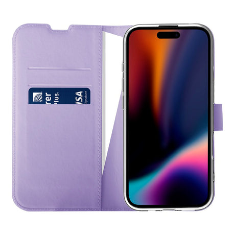 X2O iPhone 17 Classic Wallet Flip Deksel - Kortholder & Stativfunksjon - Lilla
