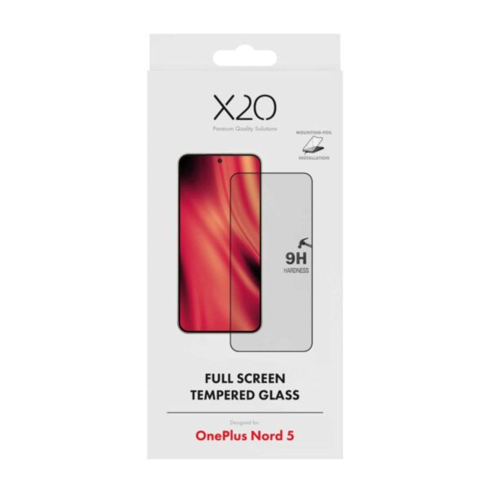 OnePlus Nord 5 / 15R X2O 9H Full Fit Herdet Skjermbeskyttelsesglass - Gjennomsiktig