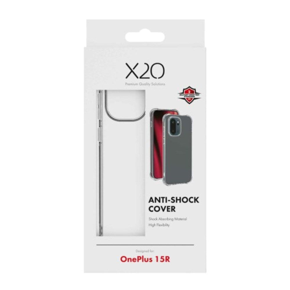 OnePlus 15R X2O Anti-Shock Plast Deksel - Gjennomsiktig