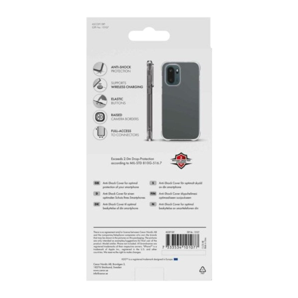 OnePlus 15R X2O Anti-Shock Plast Deksel - Gjennomsiktig
