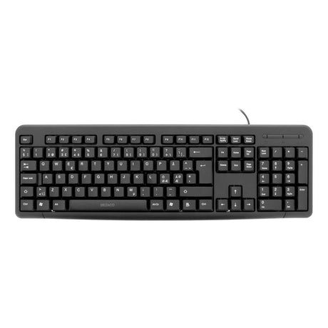 Deltaco Wired Tastatur med Nordisk Layout - Svart