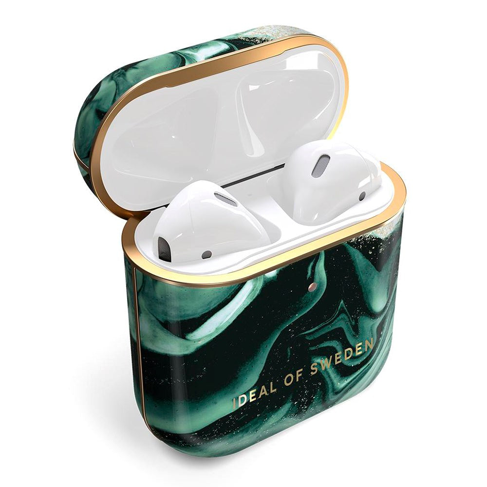 iDeal Of Sweden Fashion Deksel AirPods (1 & 2. gen.) - Golden Olive Marble