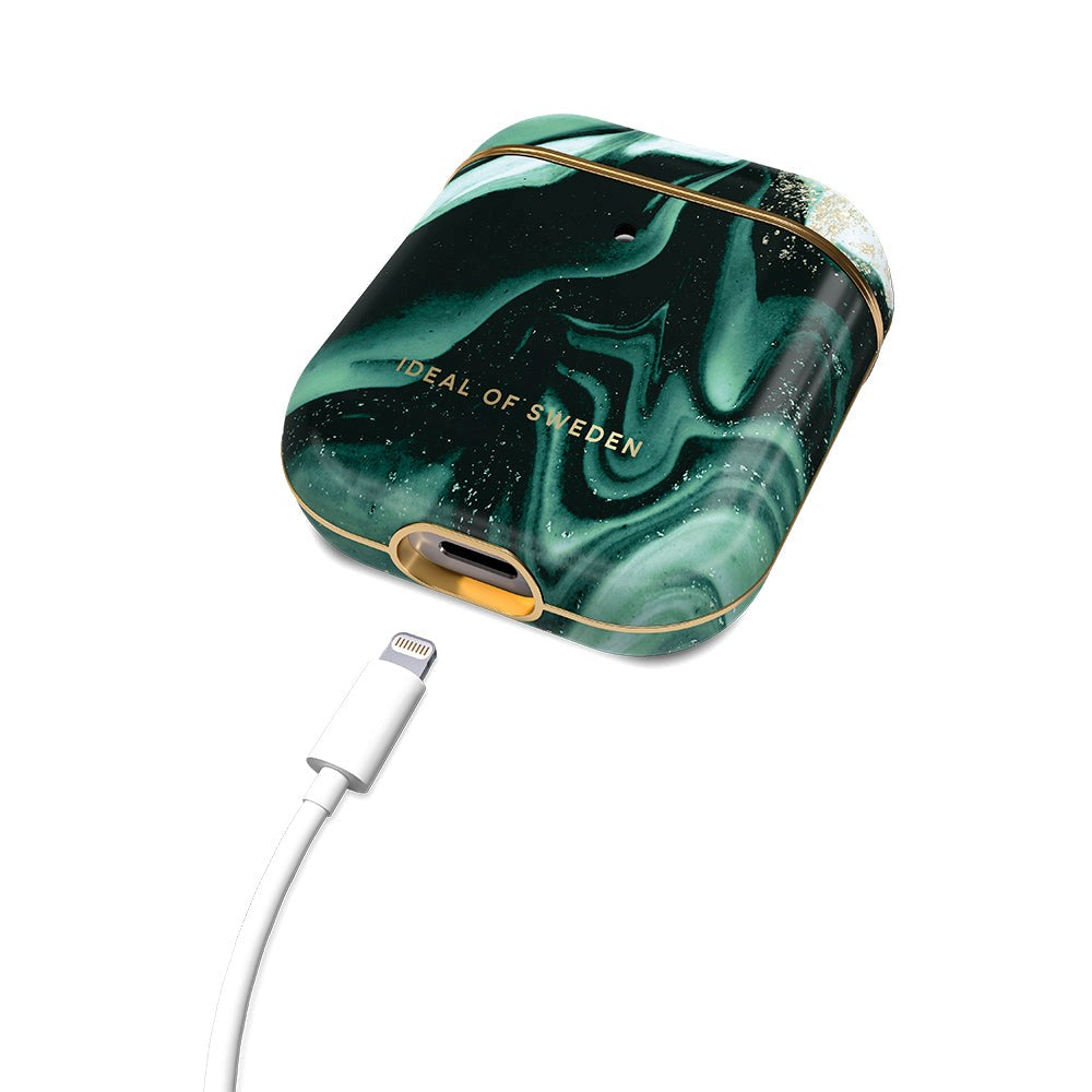 iDeal Of Sweden Fashion Deksel AirPods (1 & 2. gen.) - Golden Olive Marble