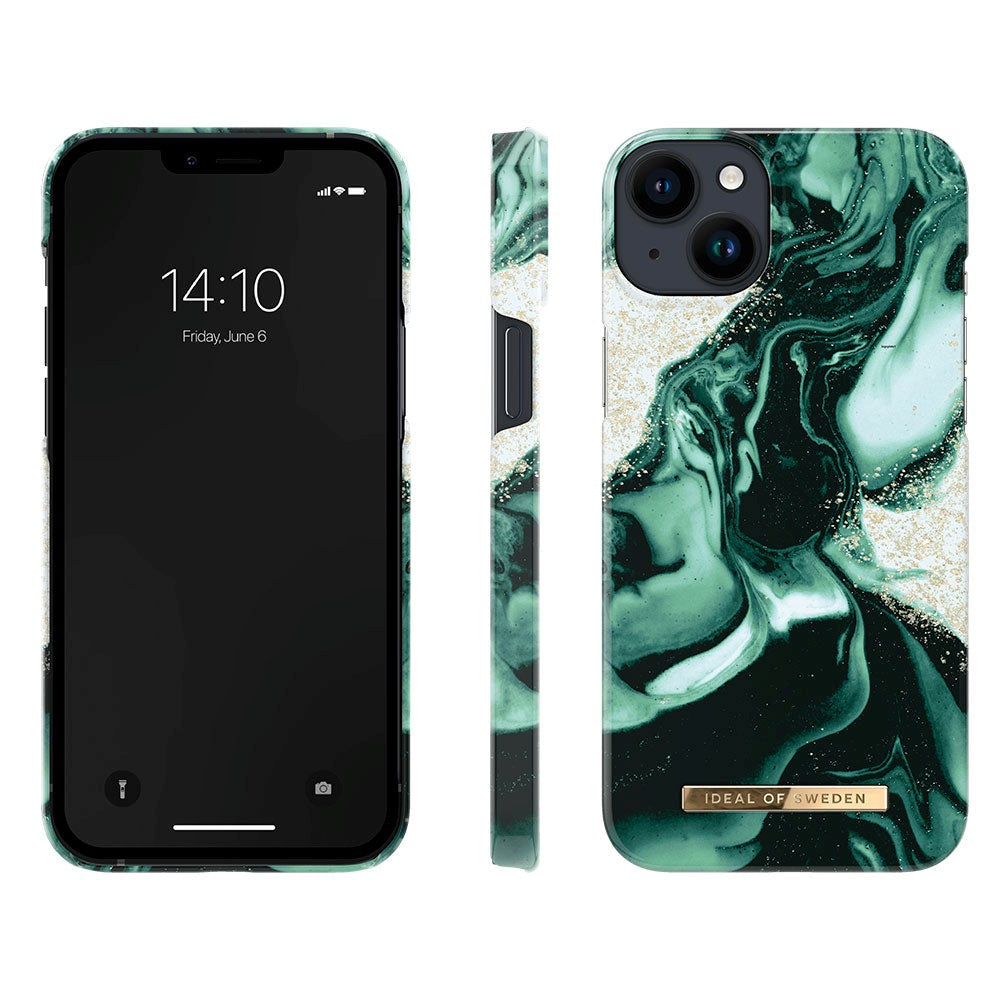 iDeal Of Sweden iPhone 14 Plus Fashion Deksel - Golden Olive Marble