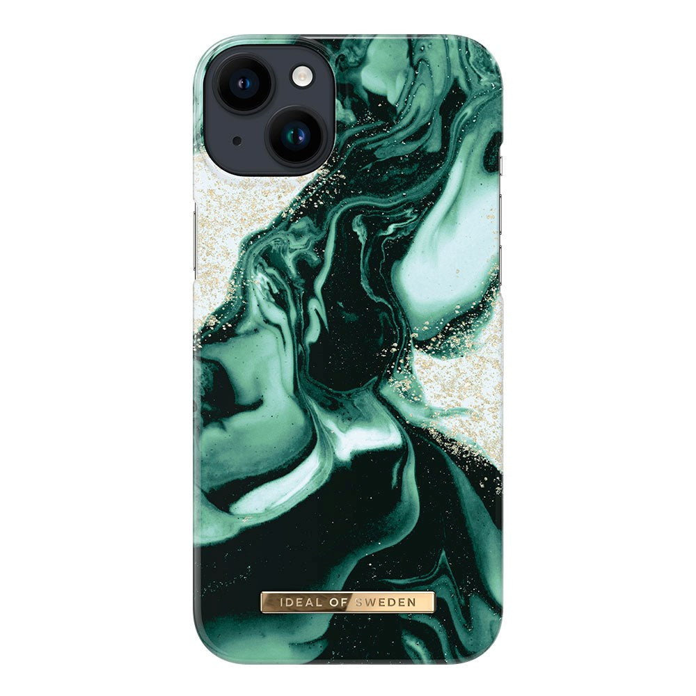 iDeal Of Sweden iPhone 14 Plus Fashion Deksel - Golden Olive Marble