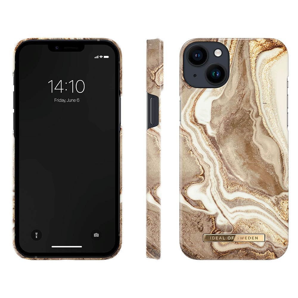 iDeal Of Sweden iPhone 14 Plus Fashion Deksel - Golden Sand Marble