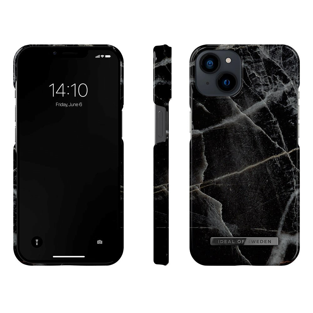 iDeal Of Sweden iPhone 14 / 13 Fashion Deksel - MagSafe-Kompatibel - Black Thunder Marble