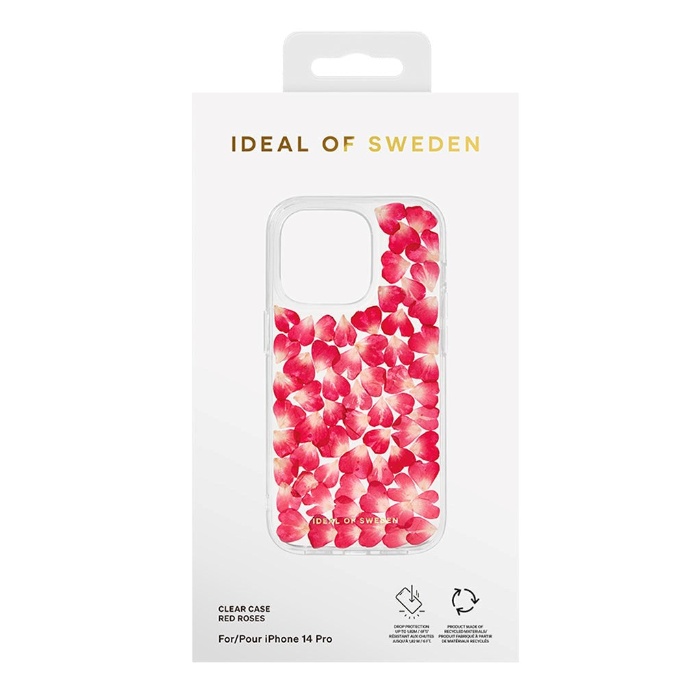 iPhone 14 Pro iDeal Of Sweden Clear Deksel - Red Roses