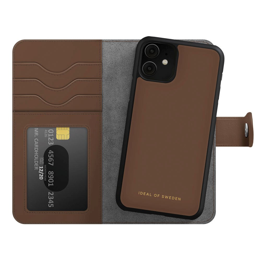 iDeal Of Sweden iPhone 11 Magnet Wallet+ Deksel - Brun