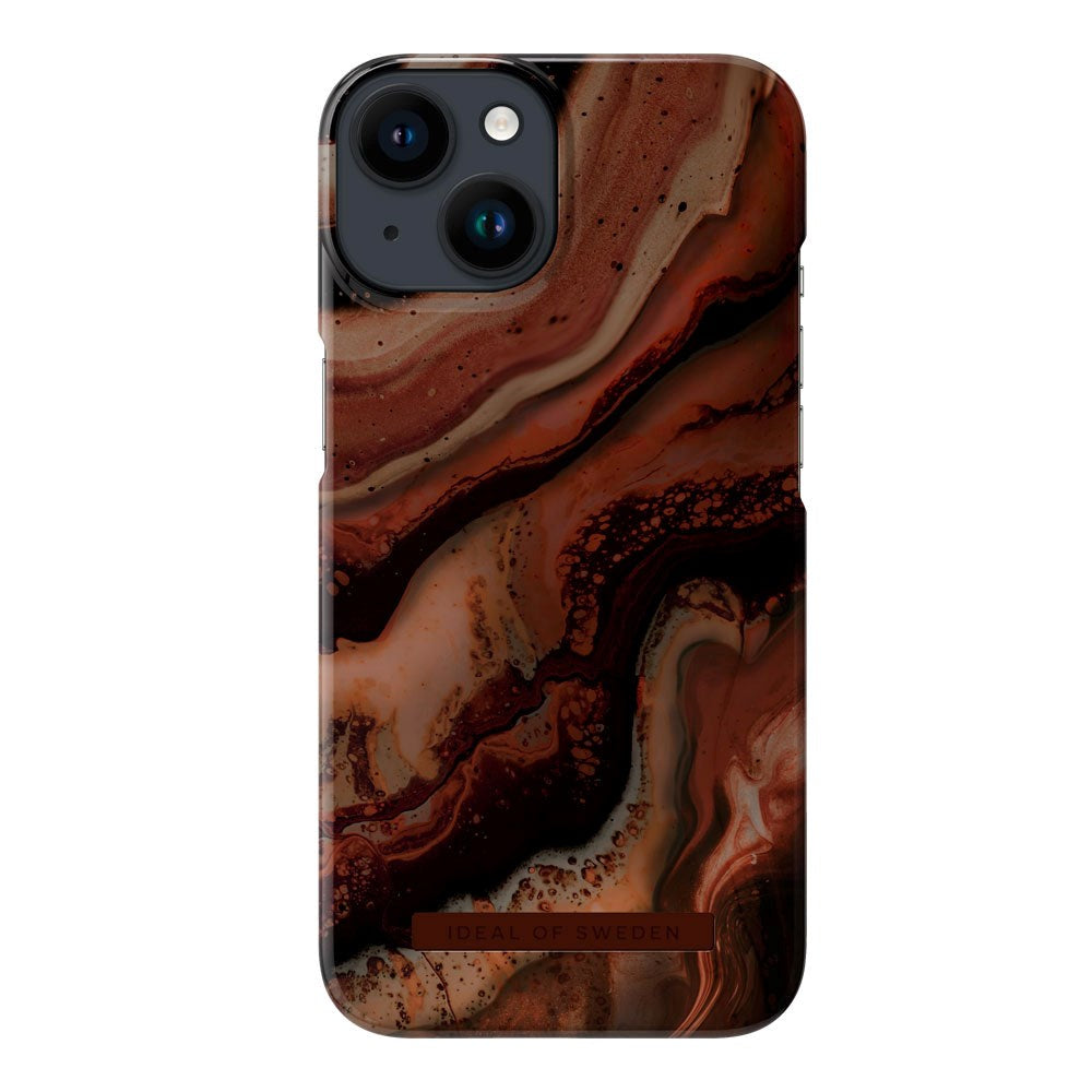 iDeal Of Sweden iPhone 14 / 13 Fashion Deksel - Dark Amber Marble