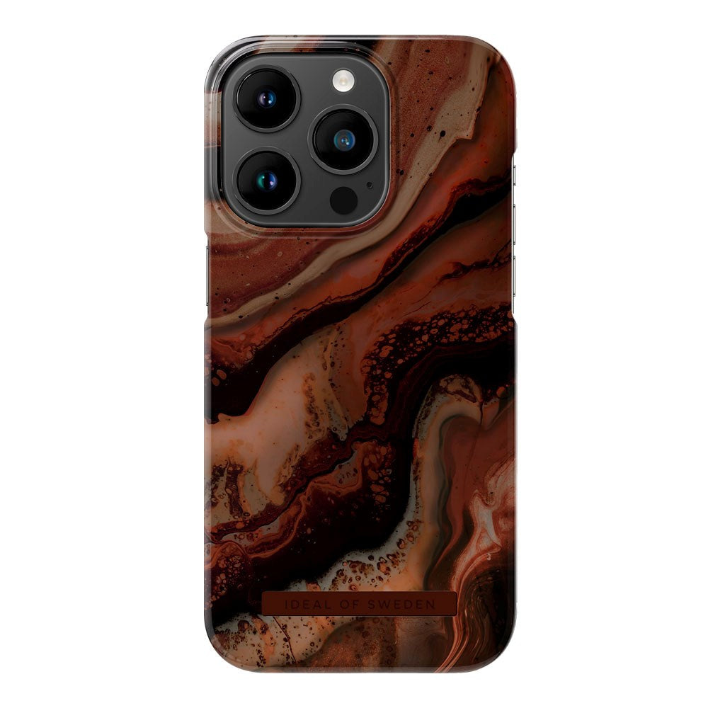 iDeal Of Sweden iPhone 14 Pro Fashion Deksel - Dark Amber Marble