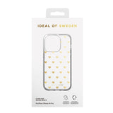 iPhone 14 Pro iDeal Of Sweden Clear Deksel - Golden Hearts