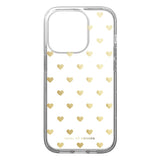 iPhone 14 Pro iDeal Of Sweden Clear Deksel - Golden Hearts