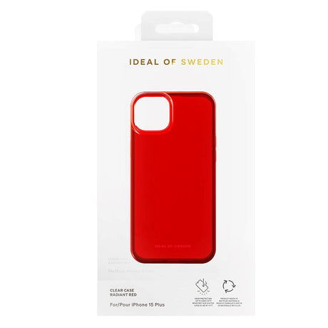 iPhone 15 Plus iDeal Of Sweden Clear Deksel - Radiant Red