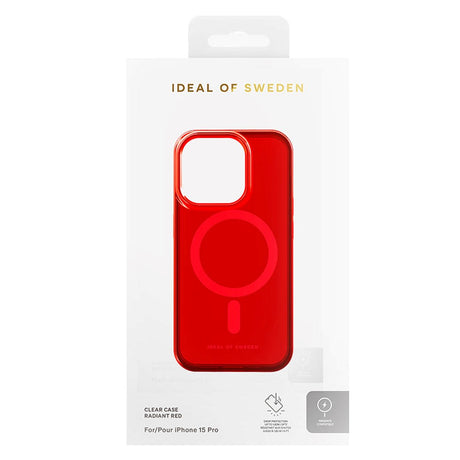 iPhone 15 Pro iDeal Of Sweden Clear Deksel - MagSafe Kompatibel - Radiant Red