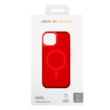 iPhone 15 Pro Max iDeal Of Sweden Clear Deksel - MagSafe Kompatibel - Radiant Red