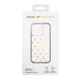 iPhone 15 Pro iDeal Of Sweden Clear Deksel - Golden Hearts