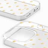 iPhone 15 Pro iDeal Of Sweden Clear Deksel - Golden Hearts