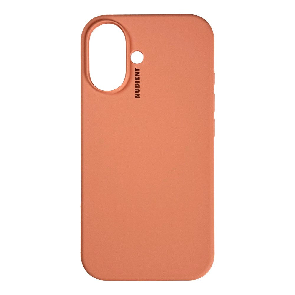 Nudient iPhone 16 Base Silicone Deksel - Peach Orange