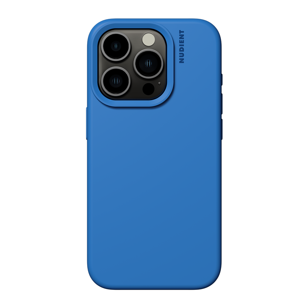 Nudient iPhone 15 Pro Base Silicone Deksel - Vibrant Blue