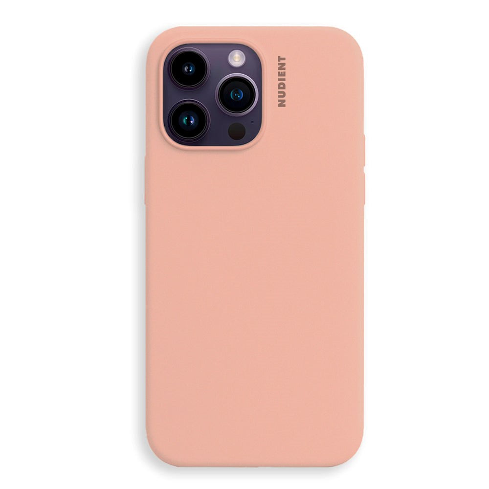 Nudient iPhone 14 Pro Base Silicone Deksel - Peach Orange