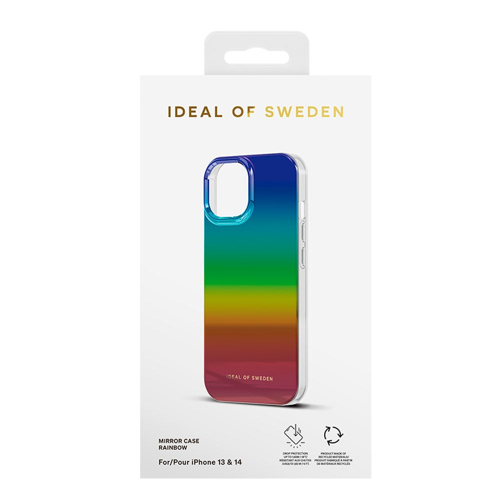 iPhone 14 / 13 iDeal Of Sweden Mirror Deksel - Rainbow