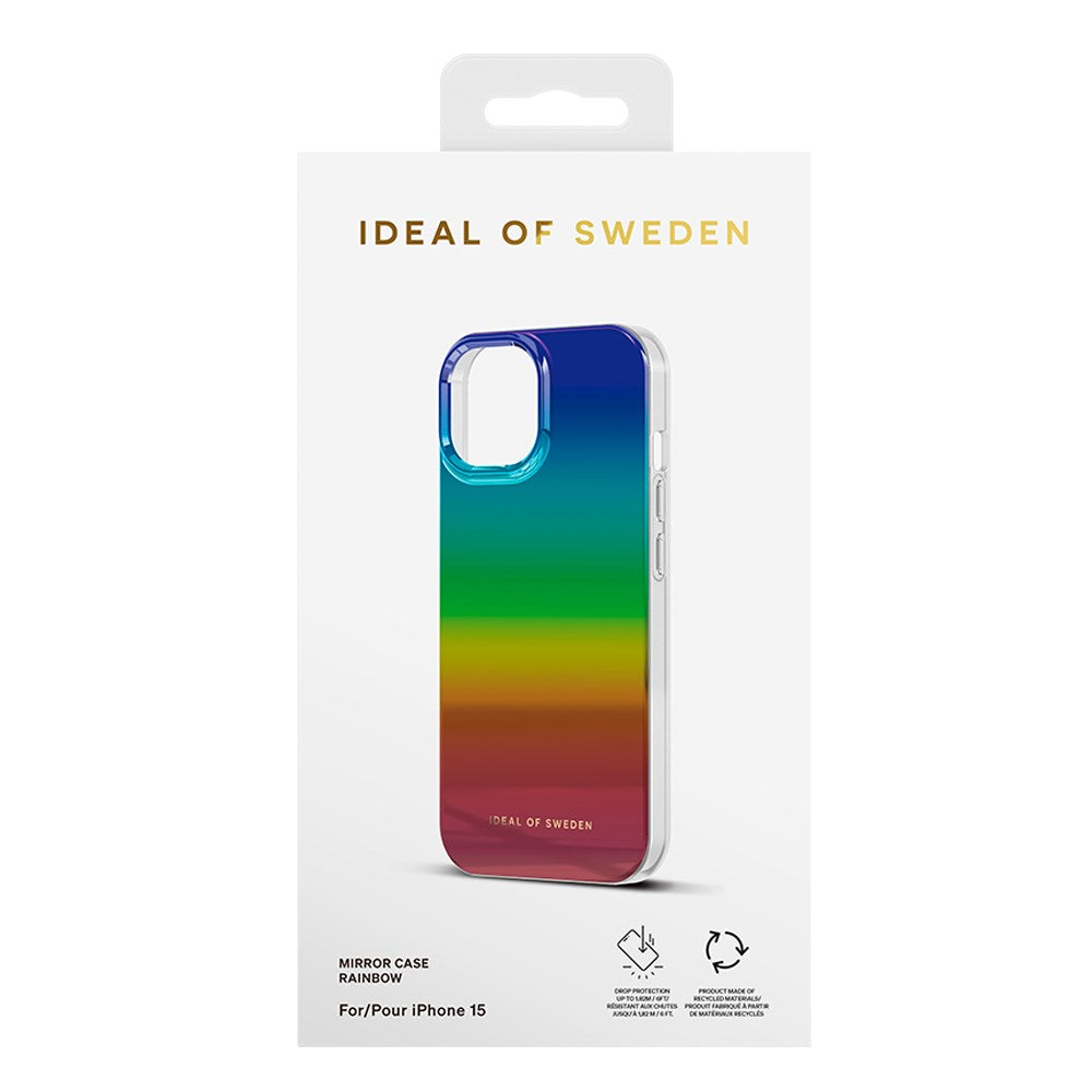 iPhone 15 iDeal Of Sweden Mirror Deksel - Rainbow