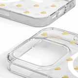 iPhone 16 Pro iDeal Of Sweden Clear Deksel - MagSafe Kompatibel - Golden Hearts