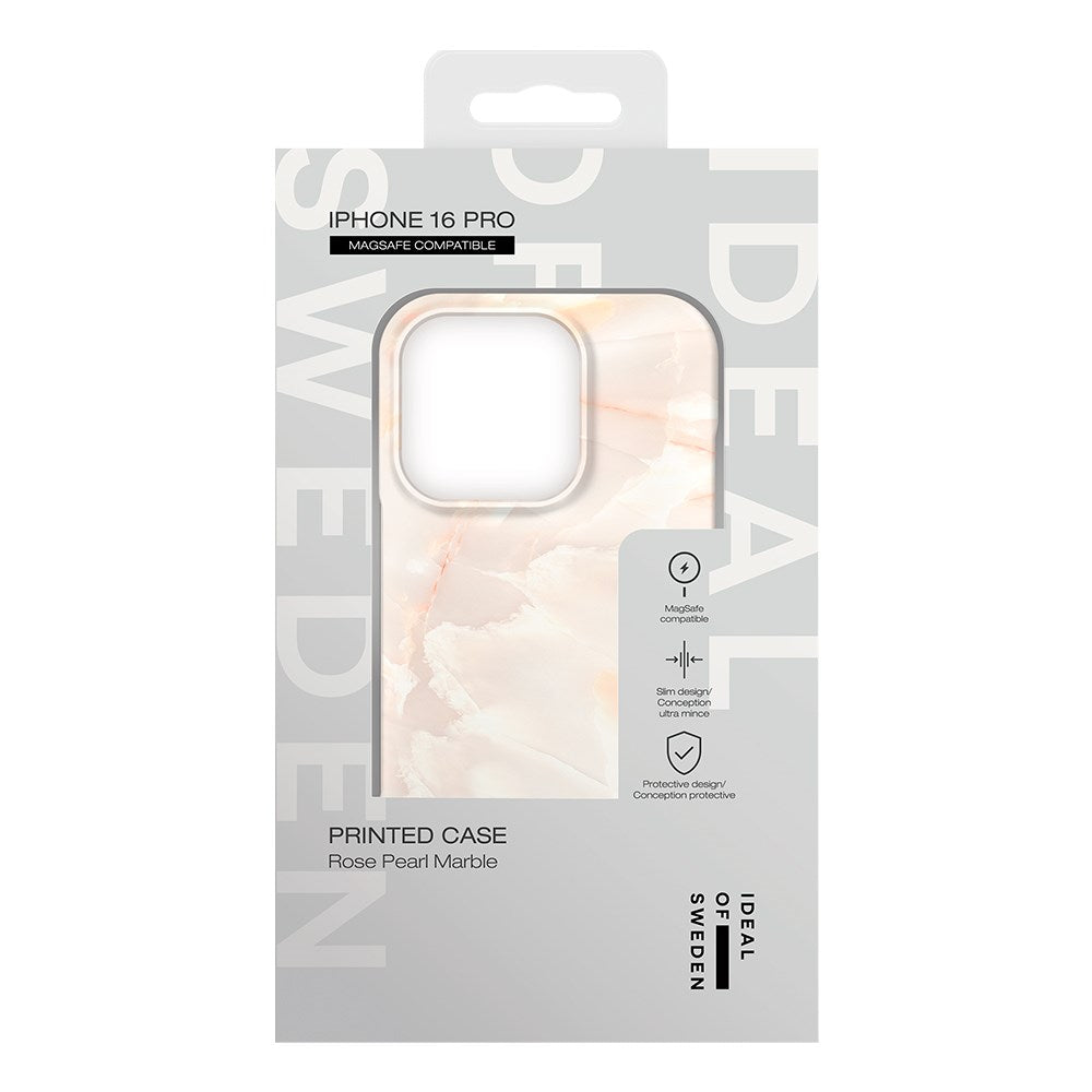 iDeal Of Sweden iPhone 16 Pro Fashion Deksel - MagSafe-Kompatibel - Rose Pearl Marble