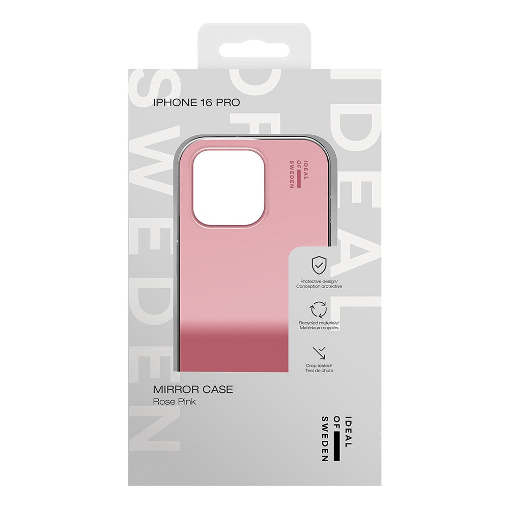 iPhone 16 Pro iDeal Of Sweden Mirror Deksel - Mirror Rose Pink