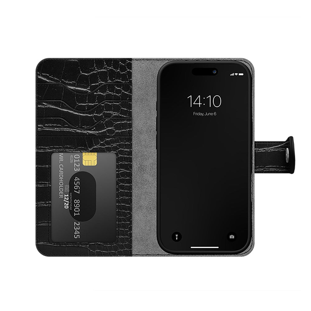 iDeal Of Sweden iPhone 16 Magnet Wallet+ Deksel - Croco