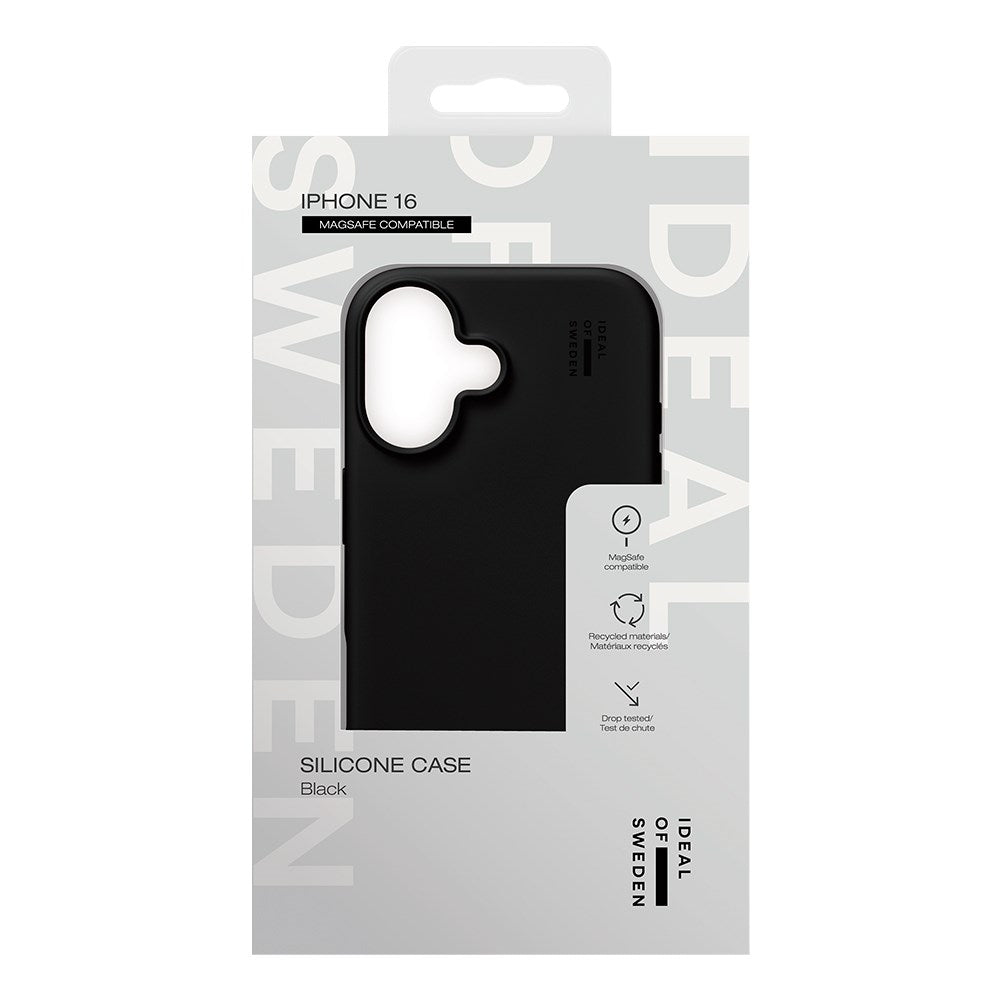 iDeal Of Sweden iPhone 16 Silicone Deksel - MagSafe Kompatibel - Black