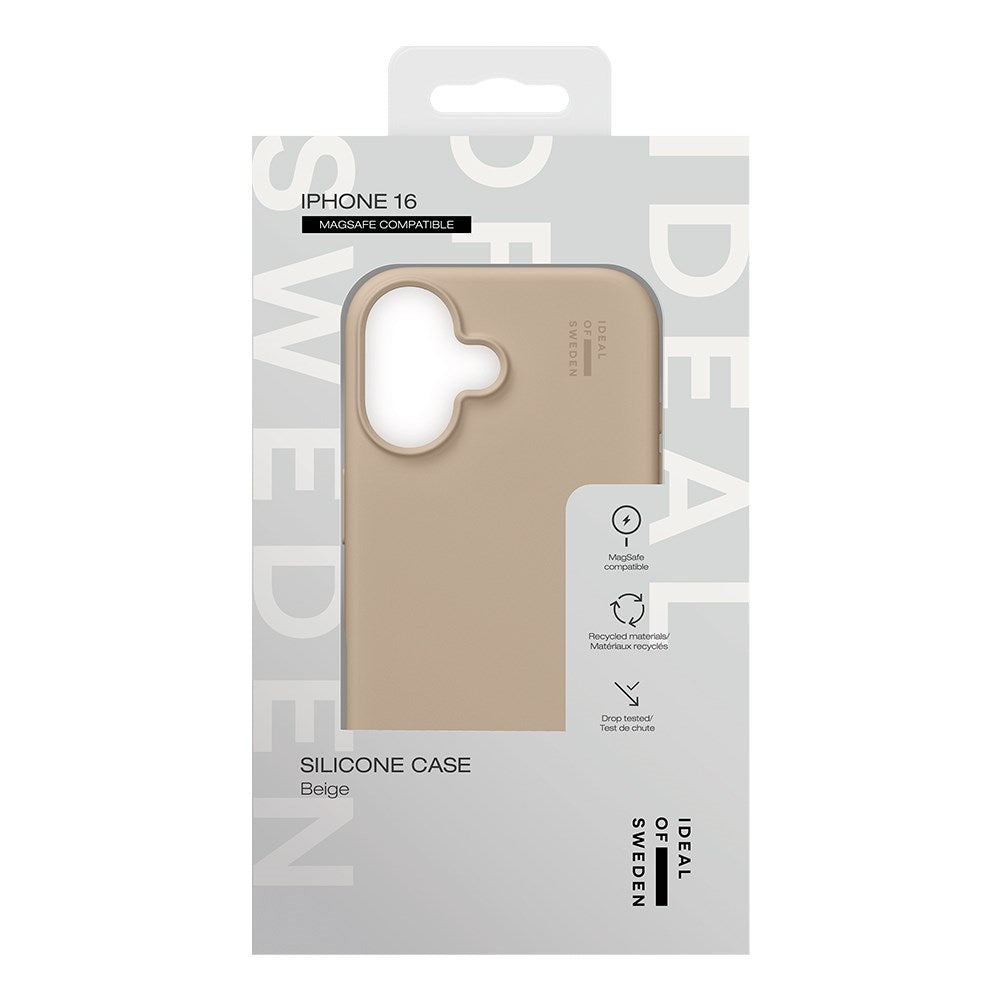 iDeal Of Sweden iPhone 16 Silicone Deksel - MagSafe Kompatibel - Beige