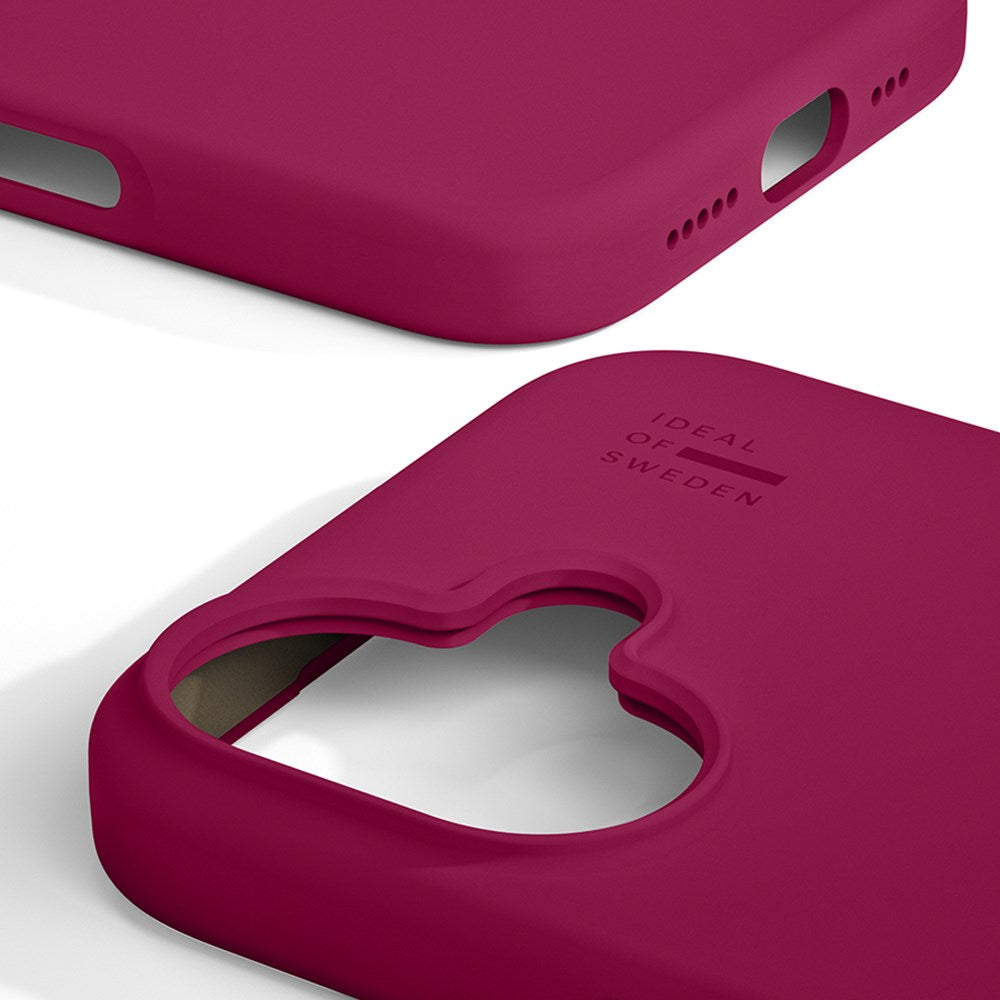 iDeal Of Sweden iPhone 16 Silicone Deksel - MagSafe Kompatibel - Cranberry